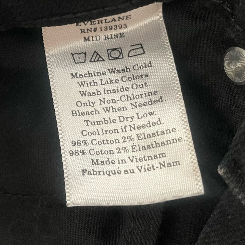 Everlane Black Mid Rise Jeans Size 29 Regular - Picture 9 of 14